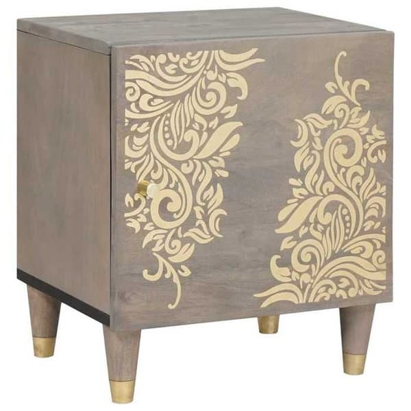 Maison Exclusive - Sängbord med dörr 2 st Grå 40 x 33 x 46 cm Grå