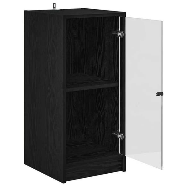 Maison Exclusive - Buffet Sort egetræ 35 x 37 x 76 cm Ingeniørtræ svart ek