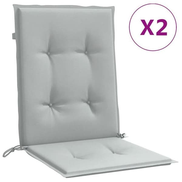 Maison Exclusive - Stolar med låg ryggstöd, 2-pack, ljusgrå blandning