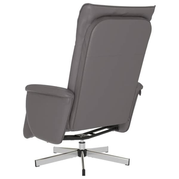 Maison Exclusive - Recliner med fotstöd i grått konstläder Grå