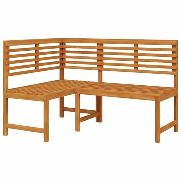 Maison Exclusive - Hörnbänk för trädgård 140 cm Solid akaciaträ