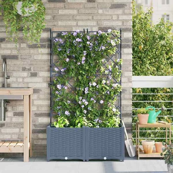 Maison Exclusive - Havekrukke 2 stk Lys grå 80 x 40 x 143 cm PP