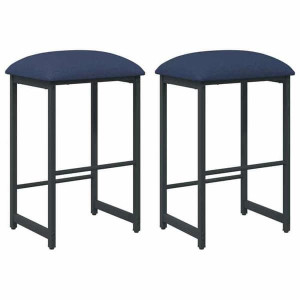 Maison Exclusive - Barstol 2 stk Blå 40 x 32 x 64 cm Ingeniørtræ Blå