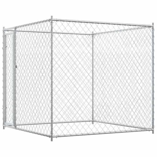 Udhus - Eksklusivt Hus - 193x193x185 cm - Galvaniseret Stål - Grå