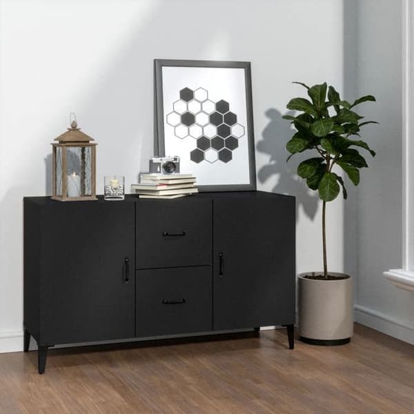 Maison Exclusive - Buffet sort 100x36x60 cm ingeniørtræ