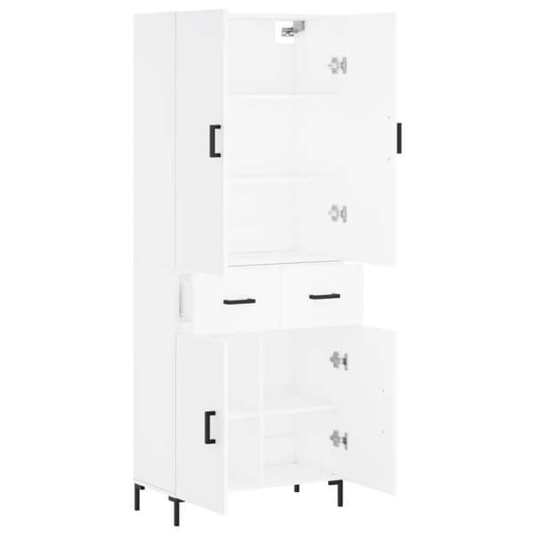 Maison Exclusive - Buffé hög Vit 69,5x34x180 cm Ingenjörsträ Vit