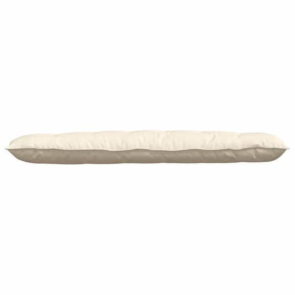 Selkätyyny - MAISON EXCLUSIVE - 160 x 50 cm - Kermanvärinen sametti - Irrotettava päällinen - Polyesteritäyte Grädde