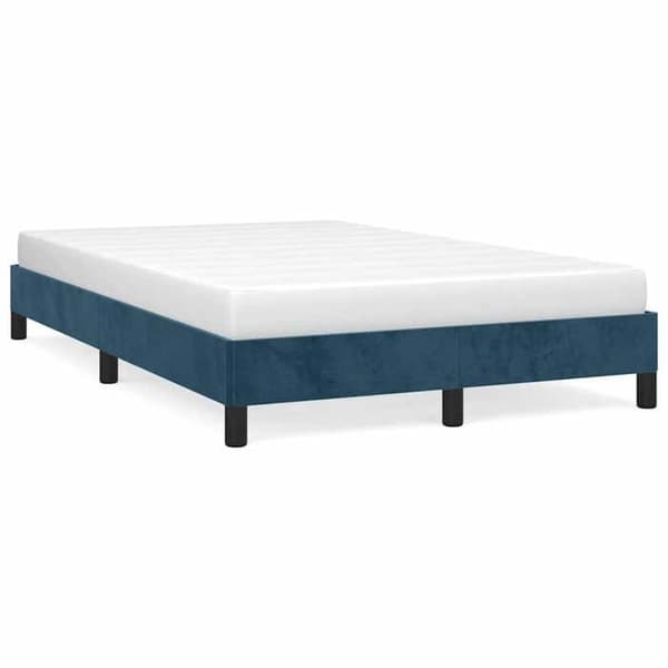 Maison Exclusive - Sängram utan madrass mörkblå 120x200 cm sammet