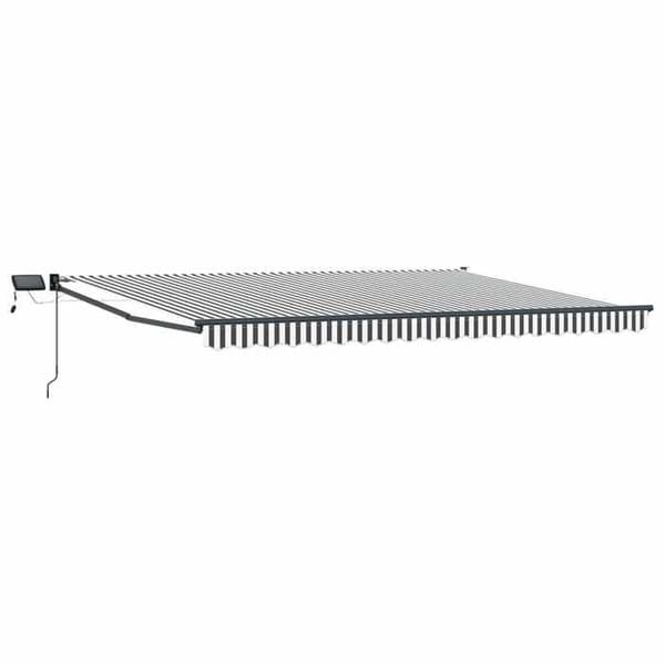 Sammenklappelig opbevaring - EKSKLUSIV HUS - Manuel - 5 x 3 m - Solcelle-LED - Polyester PU stof Kol och vitt