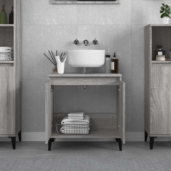 Maison Exclusive - Diskbänk möbel sonoma grå 58x33x60 cm ingenjörsträ
