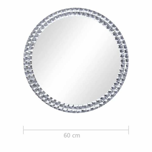 Maison Exclusive - Väggspegel 60 cm Härdat glas Silver