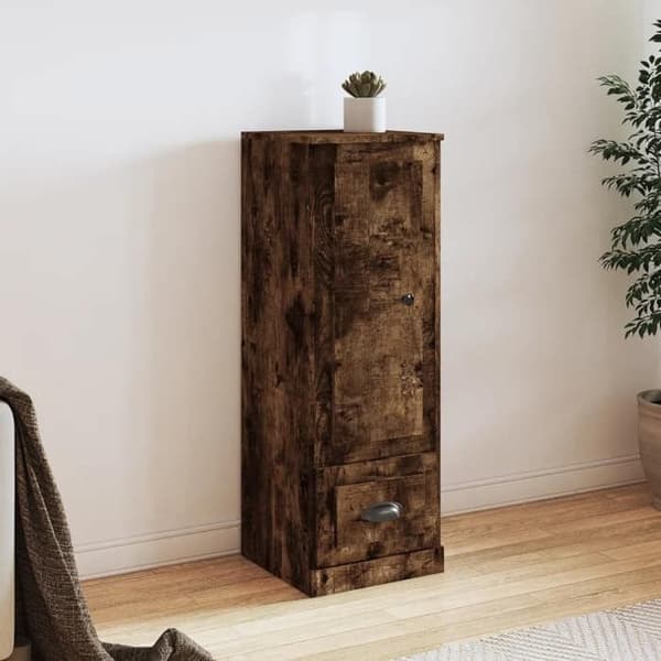Maison Exclusive - Buffé hög rökig ek 36x35,5x103,5 cm ingenjörsträ
