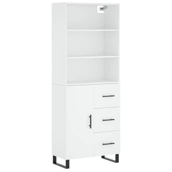 Maison Exclusive - Buffé hög Vit 69,5x34x180 cm Ingenjörsträ Vit