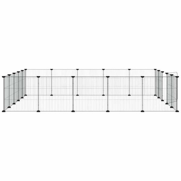 Maison Exclusive - 20-panelers kæledyrbur med sort dør 35x35 cm