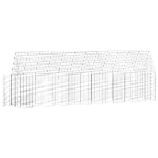 Maison Exclusive - Hønsebur 2 dele Sølv 600 x 100 x 210 cm Silver