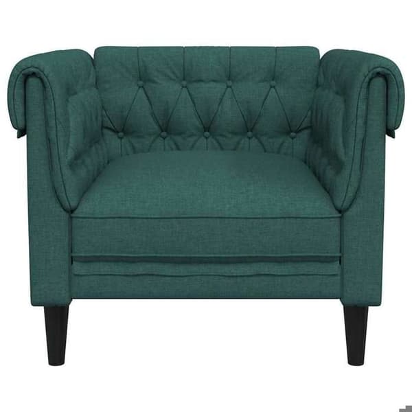 Maison Exclusive - Chesterfield stol i mørkegrøn stof