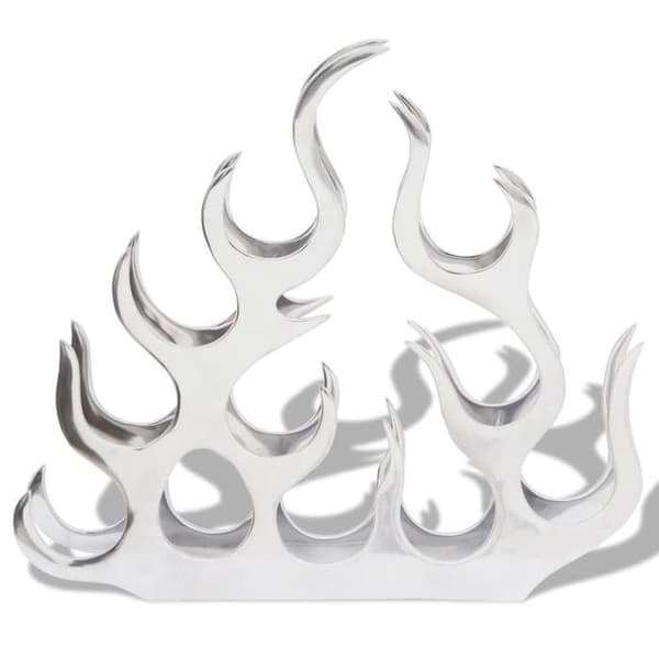 Maison Exclusive - Flaskställ för 11 flaskor Silver Aluminium Silver