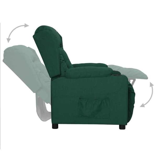 Maison Exclusive - Mørkegrøn Recliner Stol i Stof
