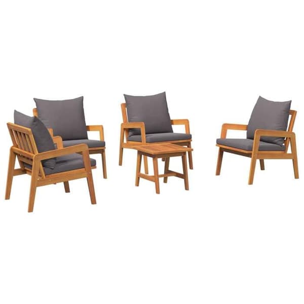 Maison Exclusive - Bistro sæt 5 pc Brun Akacietræ Massiv brun
