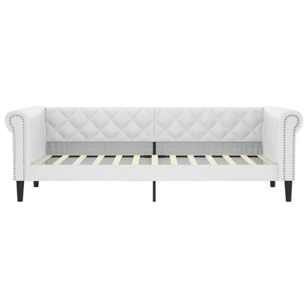 Maison Exclusive - Sängsoffa utan madrass vit 90x200 cm konstläder Vit
