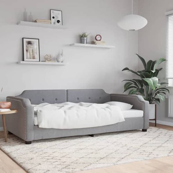 Maison Exclusive - Sengebund uden madras lys grå 90x200 cm stof