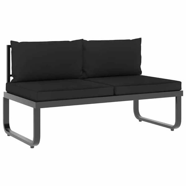 Hjørnesofa til haven - EKSKLUSIV HUS - 5 pladser - Aluminium - Puder - Grå