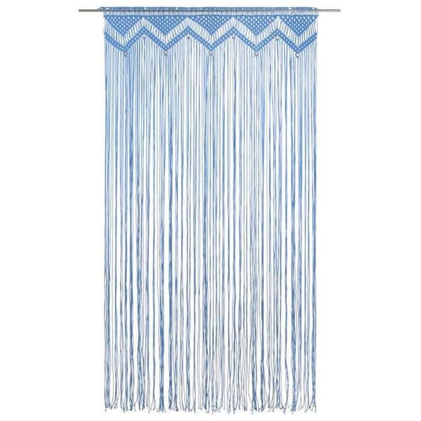 Maison Exclusive - Makramé Gardin Blå 140x240 cm Bomuld Blå