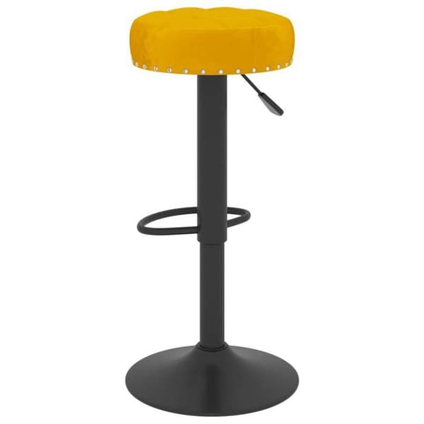 Maison Exclusive - 2 kpl keltainen samettinen baarijakkara