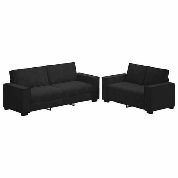 Maison Exclusive - Sæt med 2 stk. sofa med sorte velourpuder