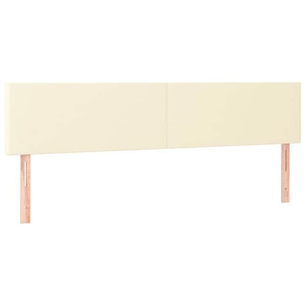 Maison Exclusive - LED Hovedgærde Creme 200x5x78/88 cm Simililæder