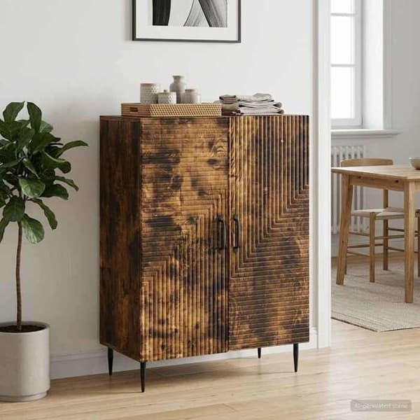 Maison Exclusive - Buffé Ek rökig 66 x 34,5 x 89,5 cm Ingenjörsträ