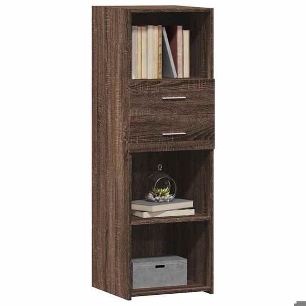 Maison Exclusive - Buffé hög ek brun 40x42,5x124 cm ingenjörsträ