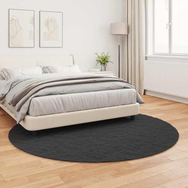 Maison Exclusive - Antiskrid tæppe i kunstpels OLITE Sort Ø 160 cm Svart