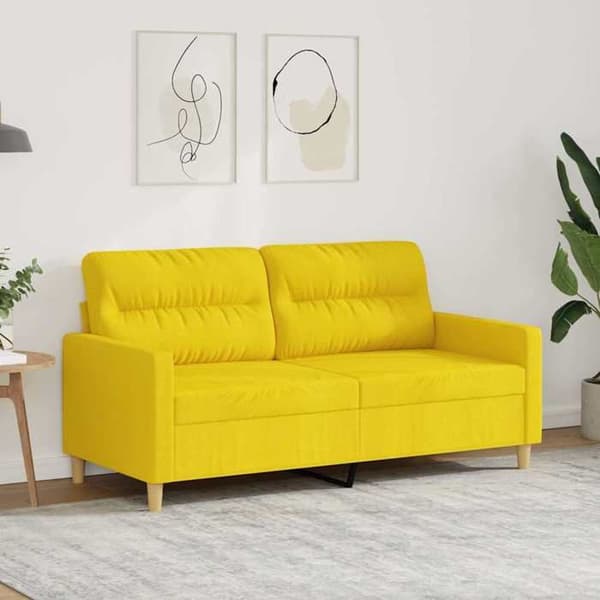 Maison Exclusive - 2-personers sofa i lys gul 140 cm stof