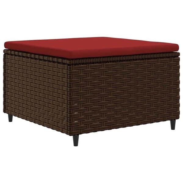 Maison Exclusive - Havegruppe med puder 8 stk brun flettet harv