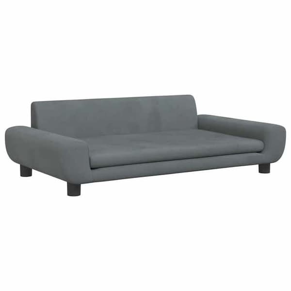 Maison Exclusive - Mørkegrå hundeseng 100x54x33 cm velour mörkgrå