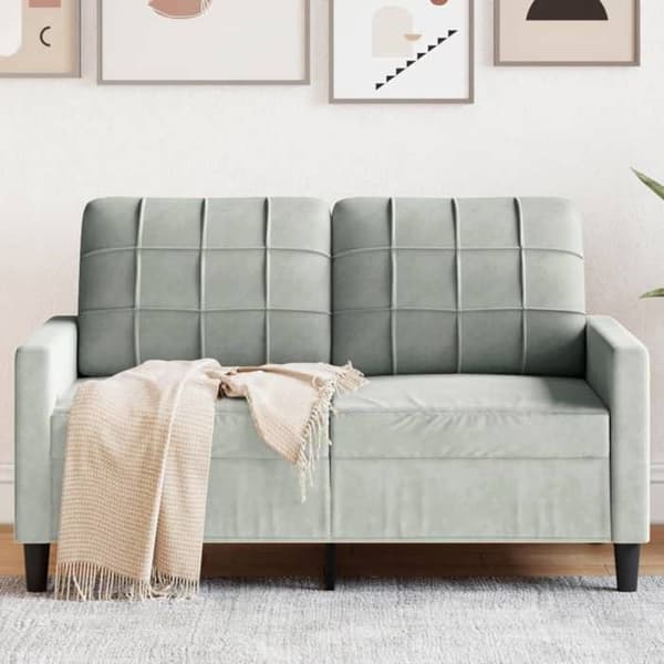 Maison Exclusive - 2-personers sofa i lys grå 120 cm velour