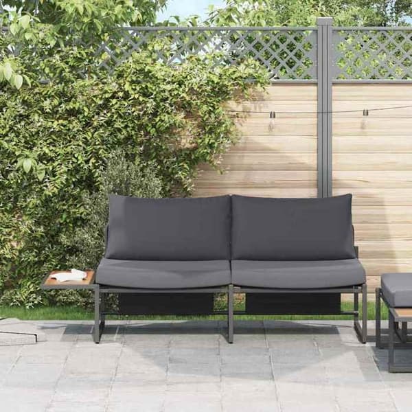 Havemøbel - EKSKLUSIV HUS - 200,5x70x85,5 cm - Antracit - Stål - 2 pladser antracit