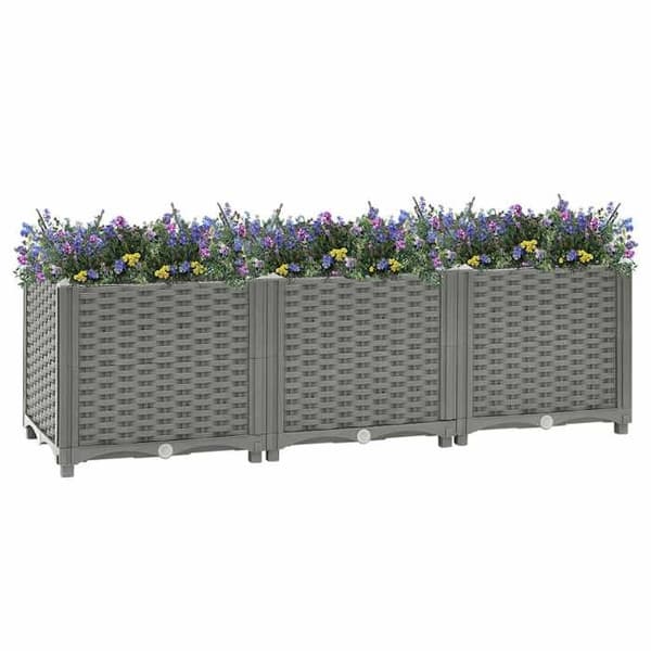 Maison Exclusive - Hævet seng 120x40x38 cm Polypropylen Ljusgrått
