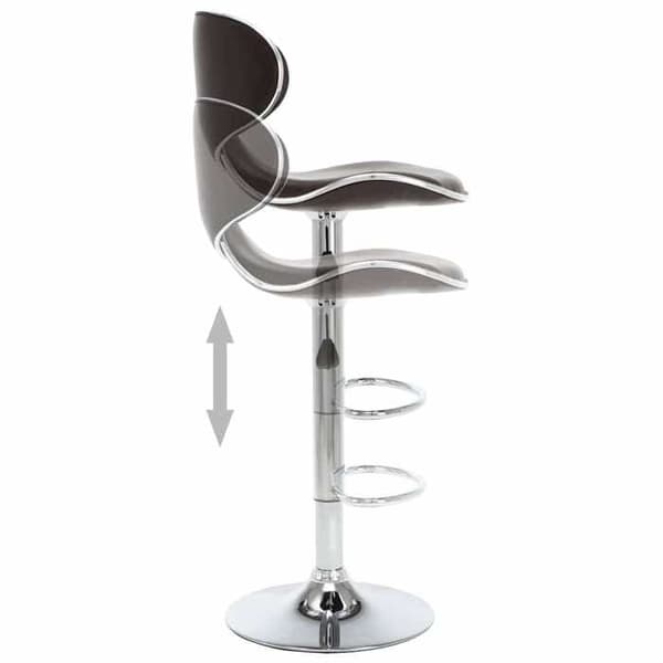 Maison Exclusive - Barstolar 2 st brun konstläder