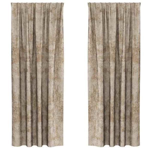 Maison Exclusive - Samettiverhot 2 kpl Champagne 260 x 140 cm Sametti