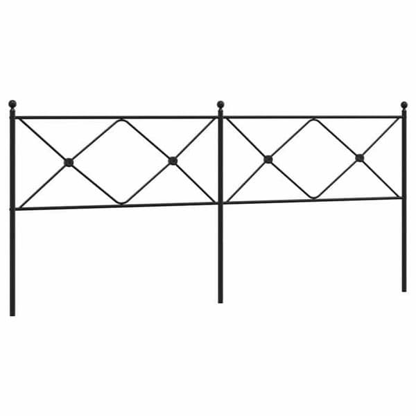 Maison Exclusive - Musta metallinen sängynpääty 200 cm