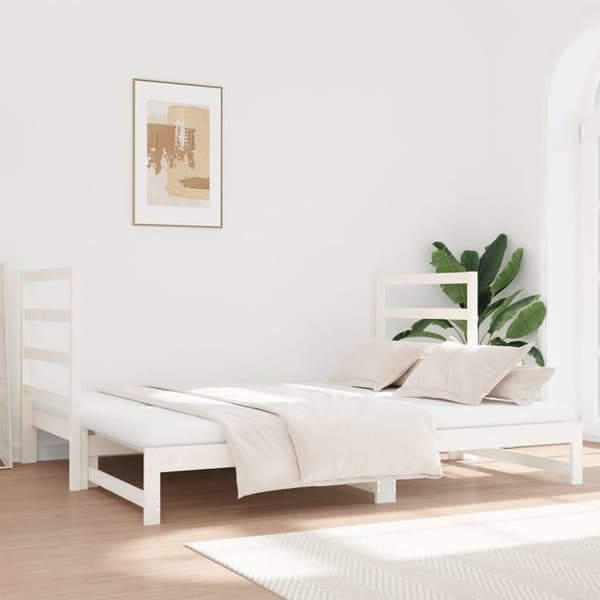 Maison Exclusive - Sovesofa uden madras hvid 2x(90x190) cm Vit