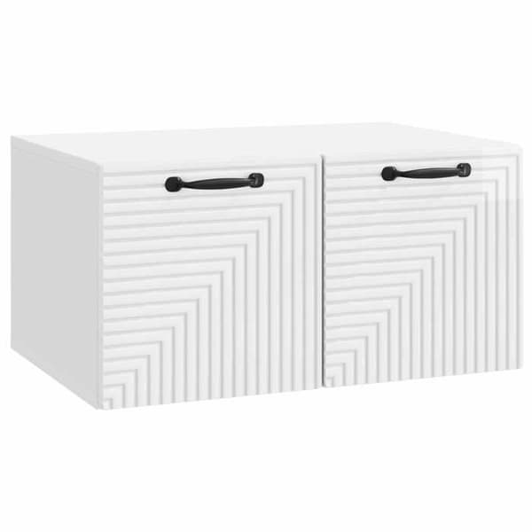 Exklusivt Hem - Väggmonterad TV-möbel Väggmontering Vit glansig 59,5 x 41 x 30 cm