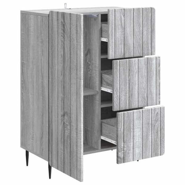 Maison Exclusive - Buffé Sonoma grå 66 x 34,5 x 91,5 cm Ingenjörsträ