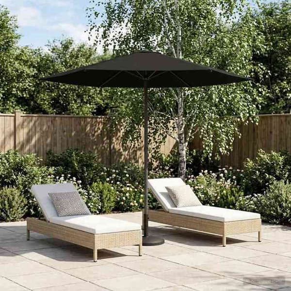 Maison Exclusive - Puutarhaparasiol 230 x 230 cm Polyesteri Suorakulmainen Musta Svart