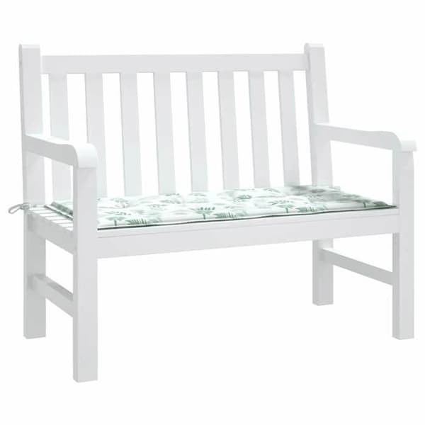Maison Exclusive - Puutarhapenkille tarkoitettu tyyny, lehtikuvio, 120x50x3 cm