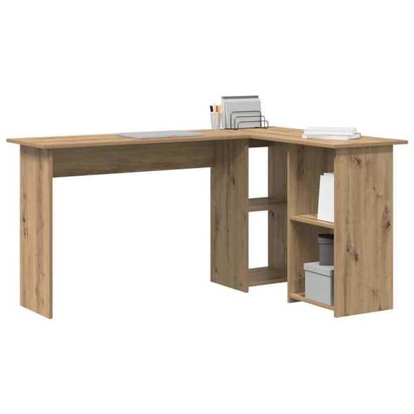 Maison Exclusive - Håndlavet Egetræ Kontor 142 x 102 x 73 cm Ingeniørtræ