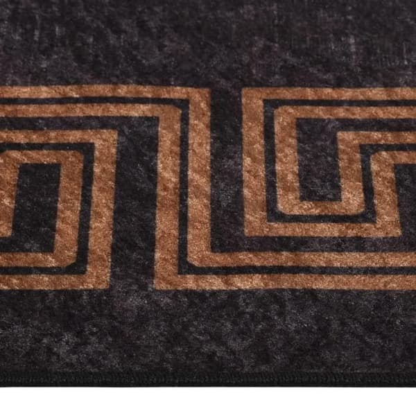 Maison Exclusive - Vaskbar sort og guld tæppe 400x300 cm