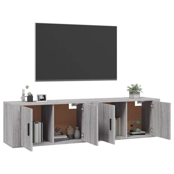 Maison Exclusive - Väggmonterade TV-möbler 2 st sonoma grå 80x34,5x40 cm